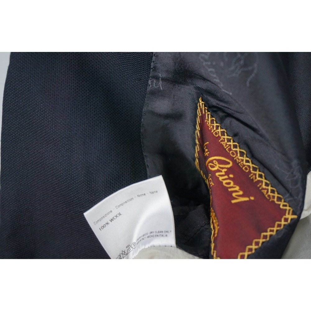 Brioni NM Traiano Navy Blue Wool Sport Coat Blazer Gold Button Sz 40L - Picture 9 of 9